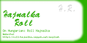 hajnalka roll business card